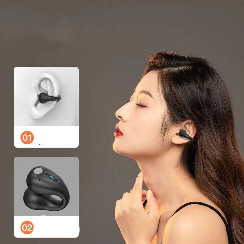 Bone Conduction Ear Clip Bluetooth V5.3 Touch Wireless Earphone - CARLEN-SHOP