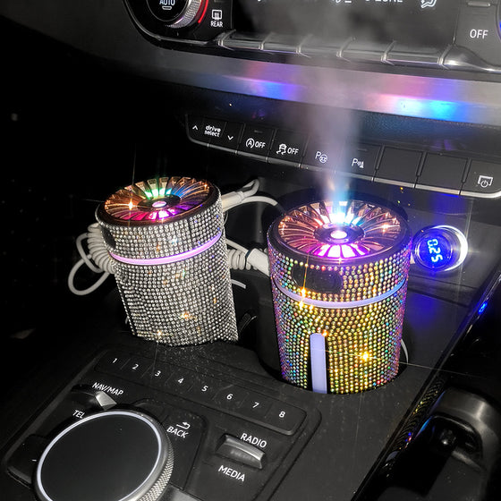 LED Car Humidifier Bling Essential Oils Diffuser