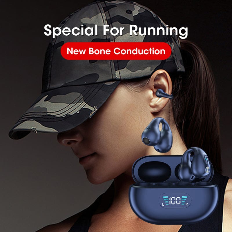 Bone Conduction Ear Clip Bluetooth V5.3 Touch Wireless Earphone - CARLEN-SHOP